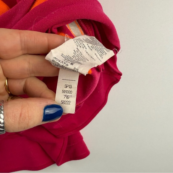 Oakley Women’s Medium Striped Polo Dress with Ruffle Hem - Picture 7 of 8